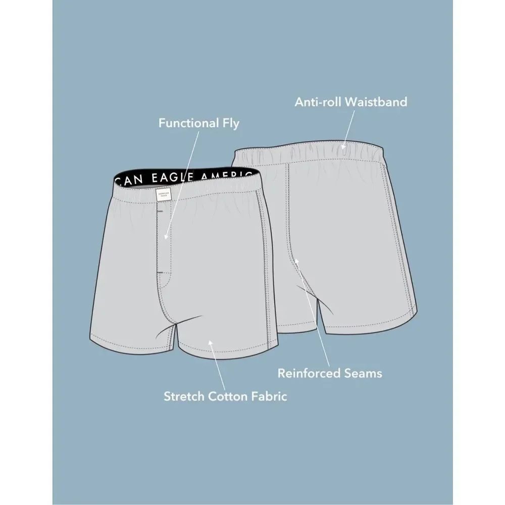 American Eagle AEO Multi 4” Stretch Boxer Short 3-Pack NEW in‎ package MEN SMALL